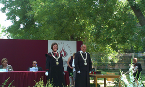 Zľava: Prof. Dr. Ailer Piroska, Prof. Dr. Karoly Belina