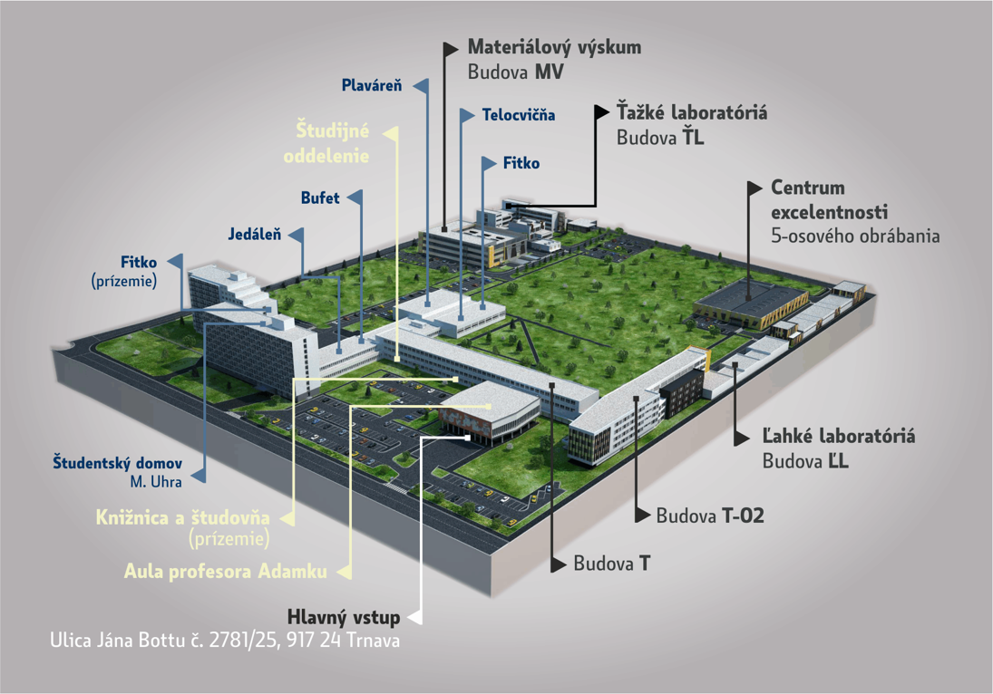 Mapa Campusu MTF STU