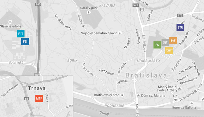 Maps - Materiálovotechnologická fakulta so sídlom v Trnave